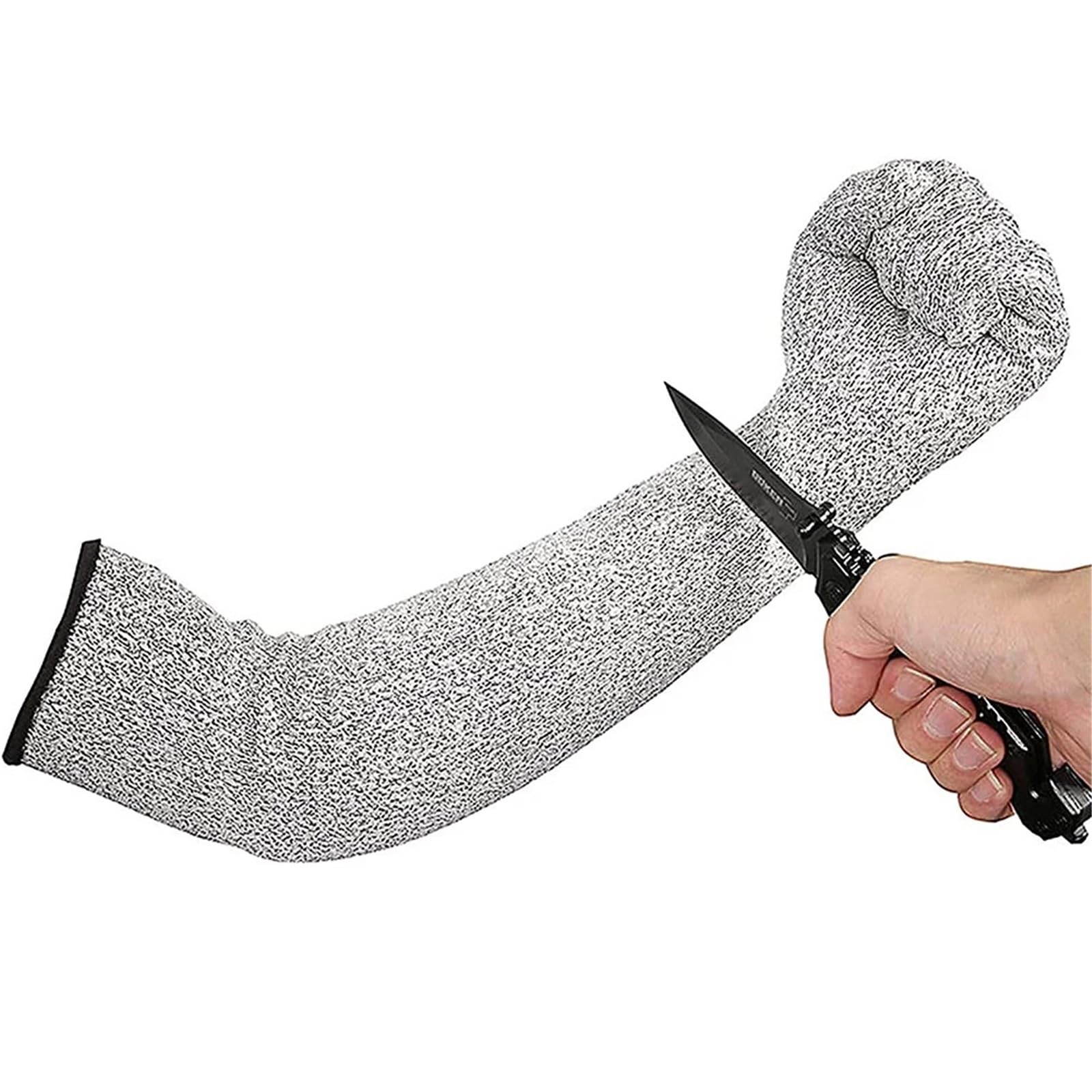 1 par de mangas brazo resistentes a cortes nivel 5 HPPE, transpirables, material apto for uso alimentario y agradables for la piel, for trabajos al aire libre Flexible(40cm)