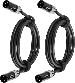 SMALL-EYE XLR Male to Male Patch Cable 5 ft 2-Pack, 3-Pin Balanced