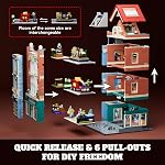 Lumibricks Toy-Store Lighting Building-Bricks Set – City Town Modular Townhouse Toy Shop Dollhouse LED Light Display Model 3086 Pcs Construction Kit for Adults and Teens
