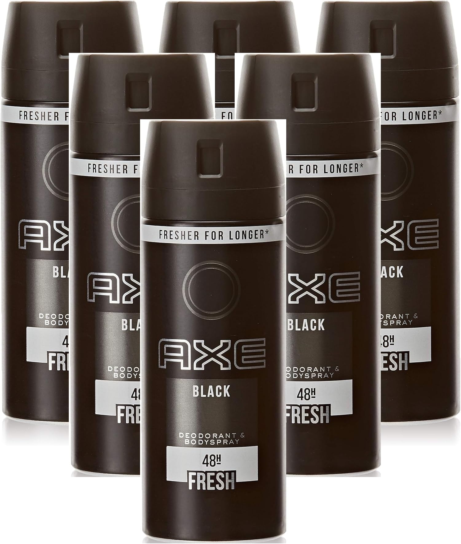 Men Deodorant / Body Spray "Black" - Pack of 6 x 150 ml