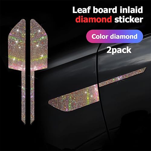 Miniatura 9 de BESULEN 2 calcomanías reflectantes para automóvil, calcomanías de protección de advertencia anticolisión, decoración de seguridad reflectante de