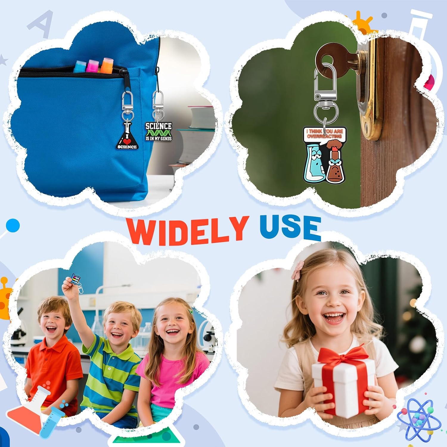 Cute Keychain Bulk,Cute Key Chain for Car Keys Purse Bag Rewards