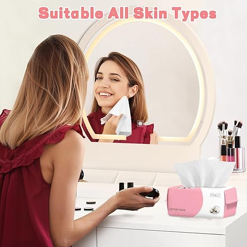 Miniatura 7 de 100 toallas faciales desechables, paños ultra suaves y gruesos, toallas faciales biodegradables para piel sensible, toallitas secas desmaquillantes,
