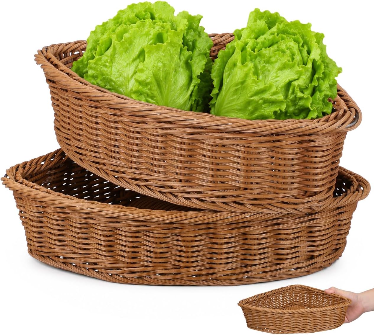Corner Storage Woven Baskets, Triangle Organizer Baskets for Spaces Save