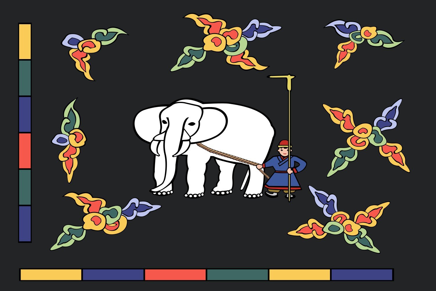 Drapeau Goryeo sanggi royal grand modèle pour effacer le vide de vos grands murs