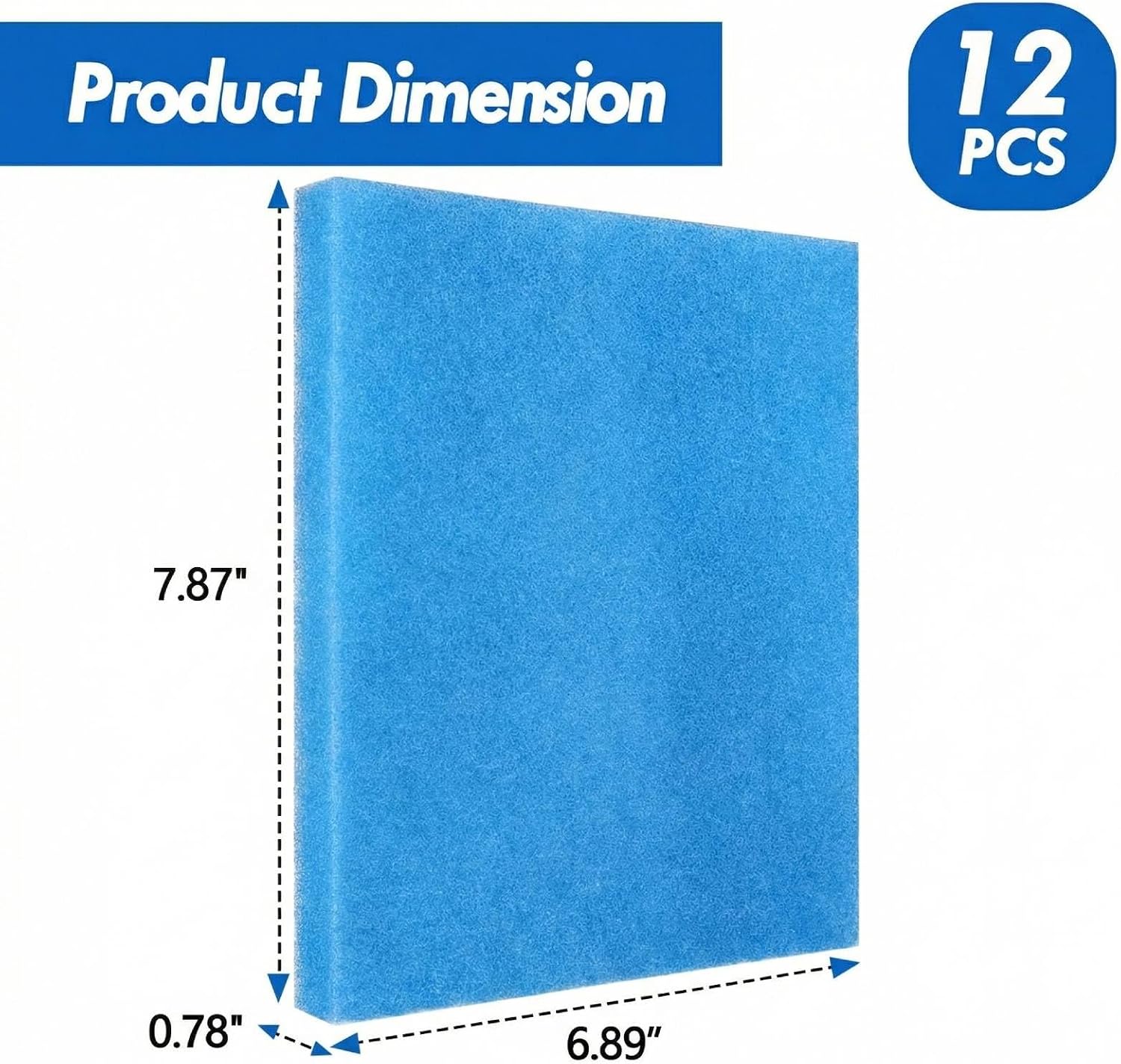 12 Pack Dryer Filter Replacement, Pre-Cut Portable Dryer Filters Compatible with FUNMAS Indoor Dryer Vent System