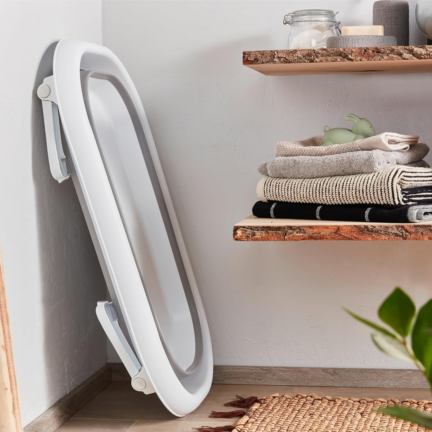 Rotho Babydesign Baby Badewanne faltbar Babybadewanne Reisebadewanne Grau
