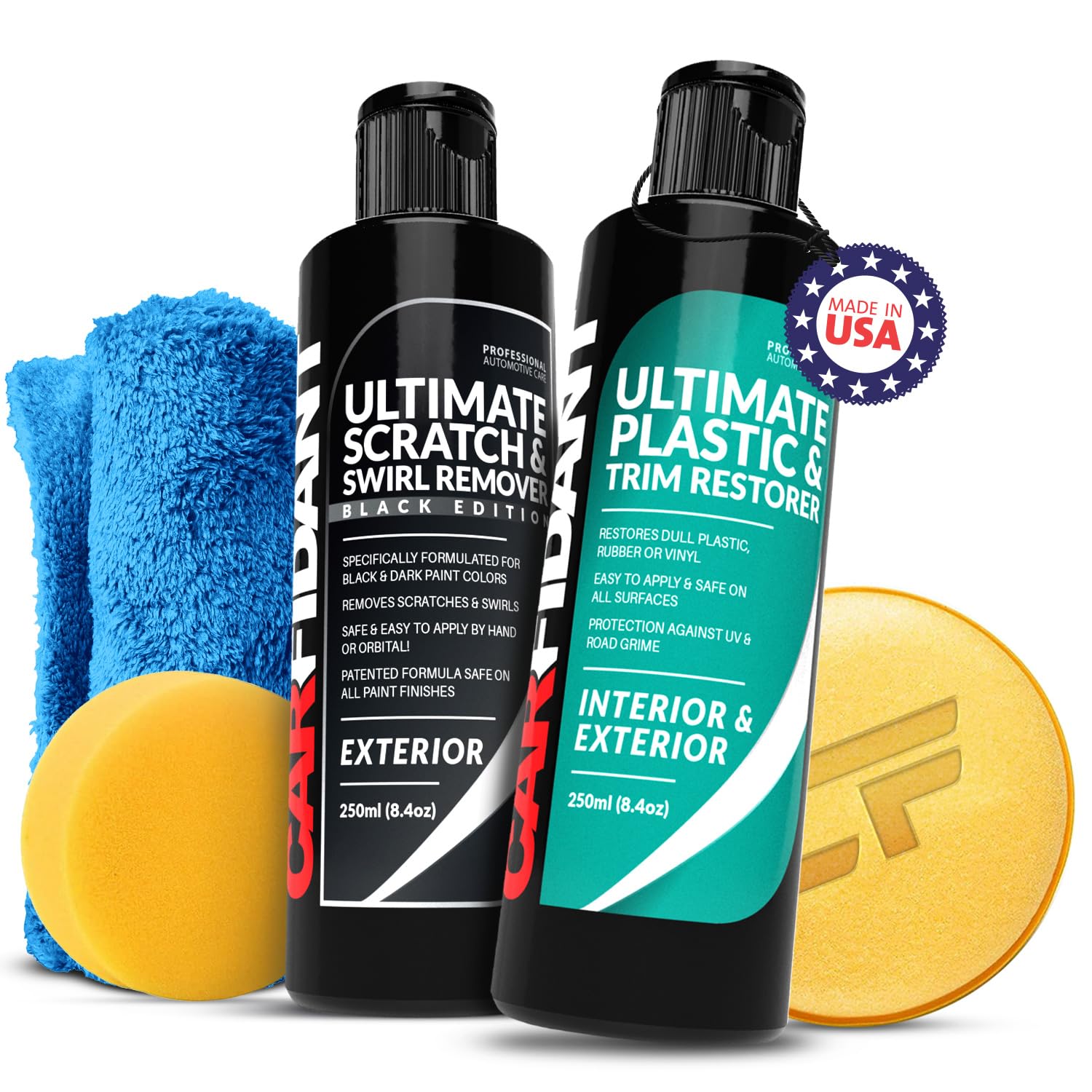 Amazon.com: Carfidant Black Scratch & Swirl Remover Kit with Trim