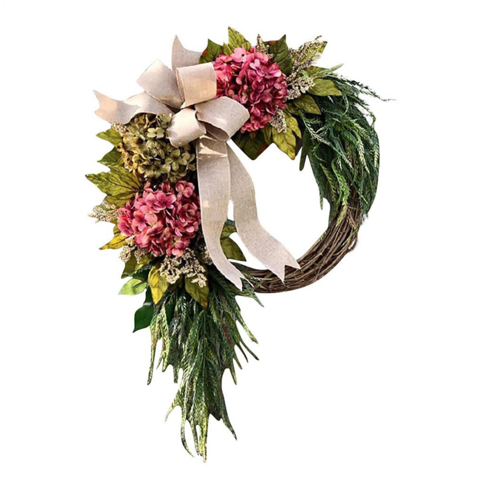 Couronne de porte d'entrée florale pour embellir la maison et le porche de ferme