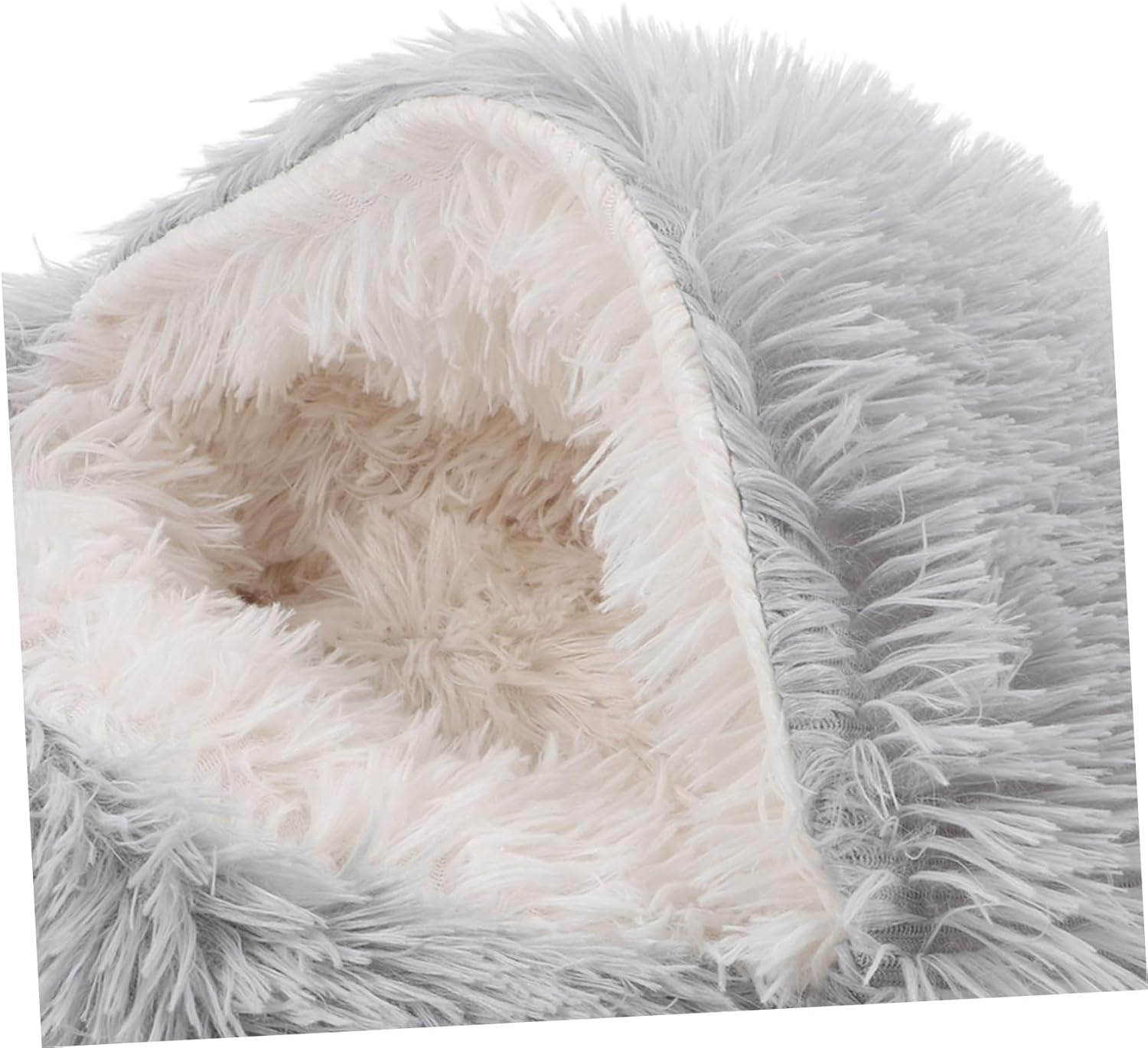 Cat Bed with Hood Warm Fluffy Cave Bed for Cats Comfortable for Winter Use Design for Security and Comfort for
