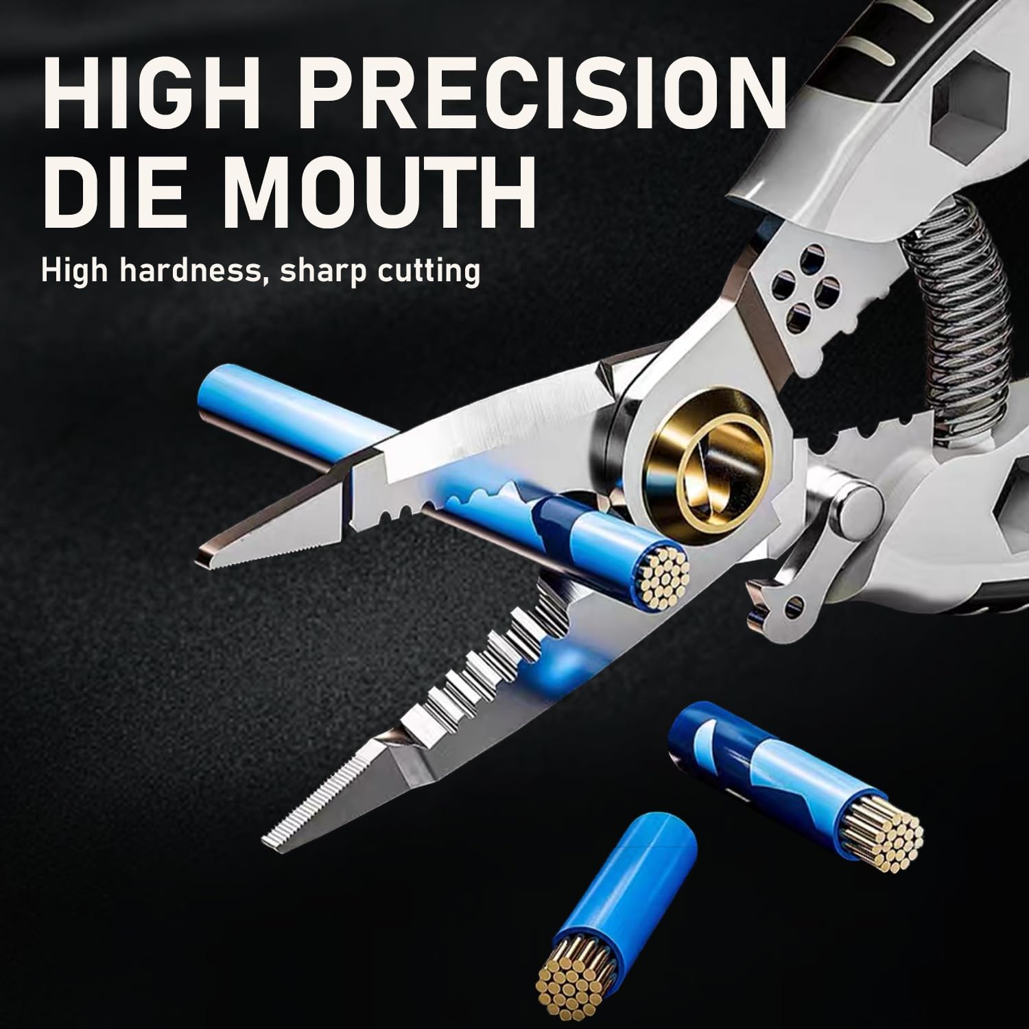 RYHHH 9-in-1 Multipurpose Wire Stripper, New Crimping Tool, Crimping Pliers with Stripping and Cutting Function - Image 4