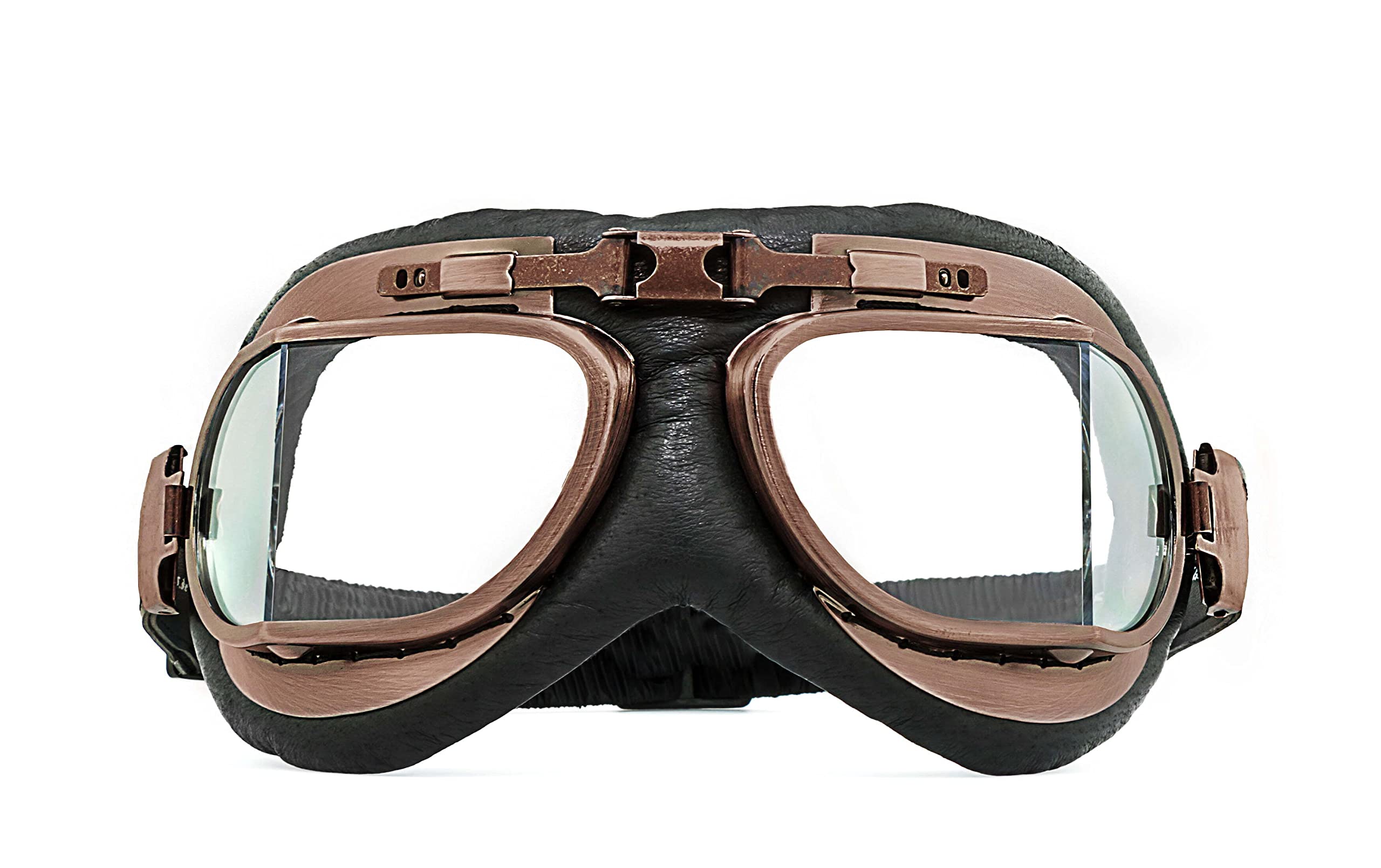 HELLY® - No.1 Bikereyes® | Motorradbrille | echt Leder | beschlagfrei, winddicht, HLT® Kunststoff-Sicherheitsglas nach DIN EN 166 | Motorradbrille: 1410