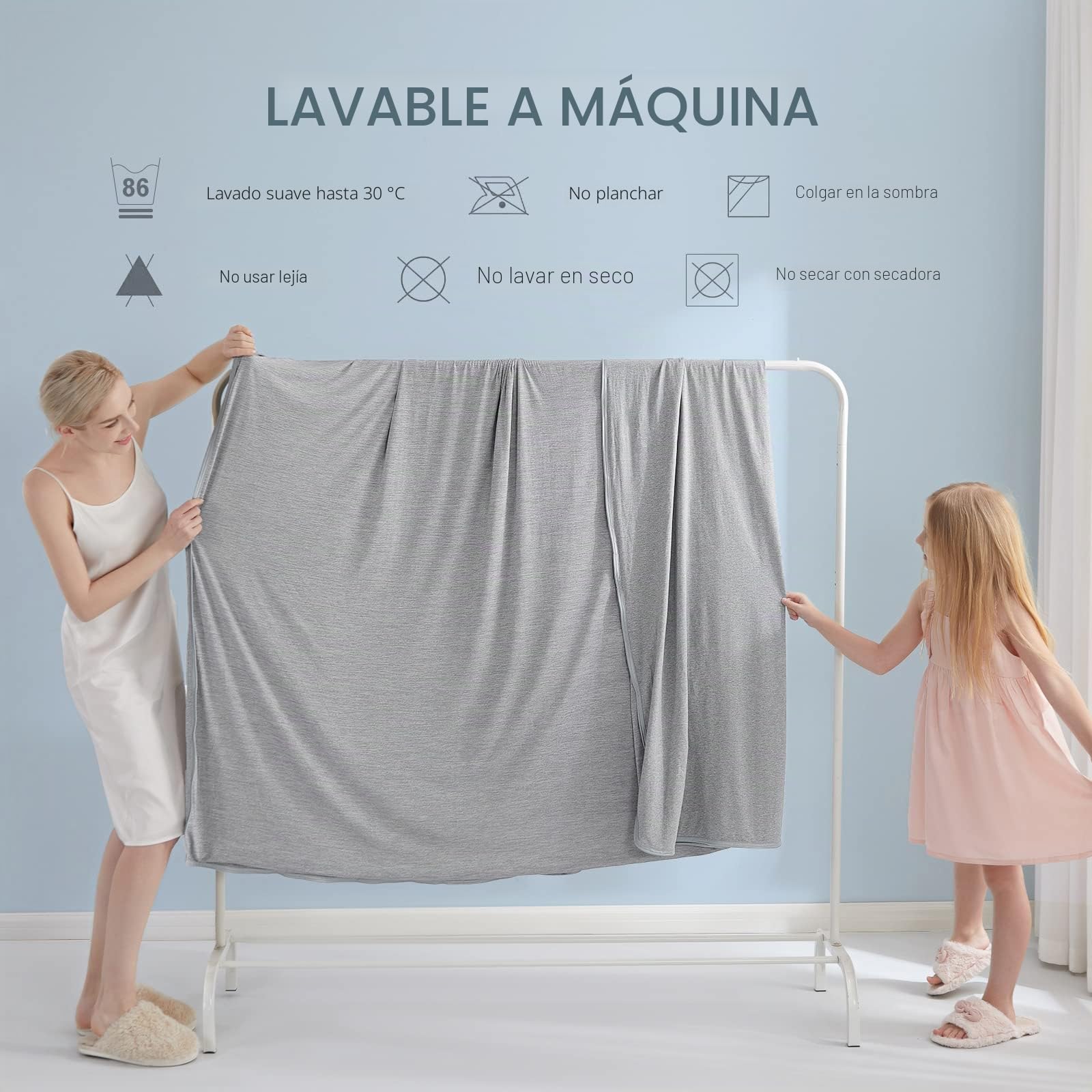 Marchpower Manta Verano de Frescura-229×274cm, Gris | ARC-Chill 3.0, con Fibra de Enfriamiento Q-MAX>0.5,Transpirable Suave,Anti Estático,2 Caras,Alivia Sudor Mejora Calidad Sueño
