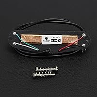 Vista 4 de FLEOR Alnico 5 Pastilla Humbucker de Doble Riel Caliente de Tamaño Single-Coil 12-13K, Blanca