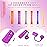 WILLBOND 72 Pieces Hair Perm Rods Set, Short Plastic Perming Rods Cold Wave Roller 6 Sizes Hair Curling Rollers with 1 Piece Steel Pintail Comb for Hairdressing Styling (Long)