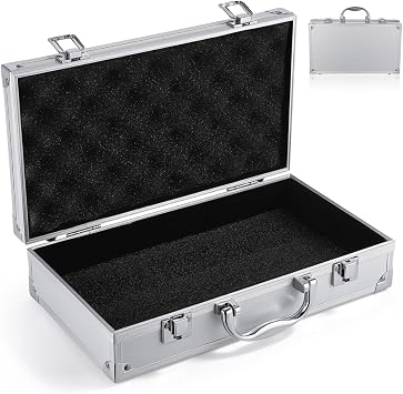 DOITOOL Aluminum Briefcase with Lock, 11.8 Inch Metal Hard Case