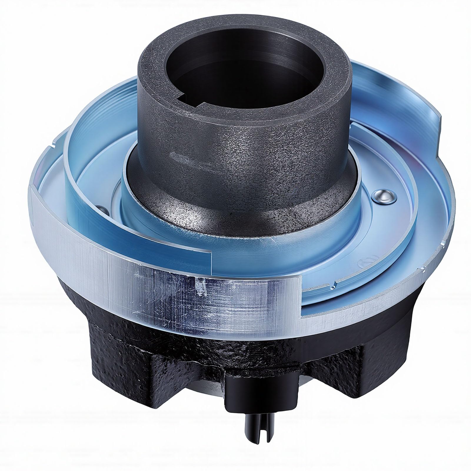 SIXRUN Buje del CigüeñAl del Equilibrador Armónico del Motor, Acero Al Carbono con Silicona, Buje de Polea de Repuesto OEM, Apto para Reparación y Reemplazo de Motores B2300 1994