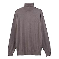 Diana Studio - Maglione Collo Alto Basico Beige Uomo, 100% Lana Merino