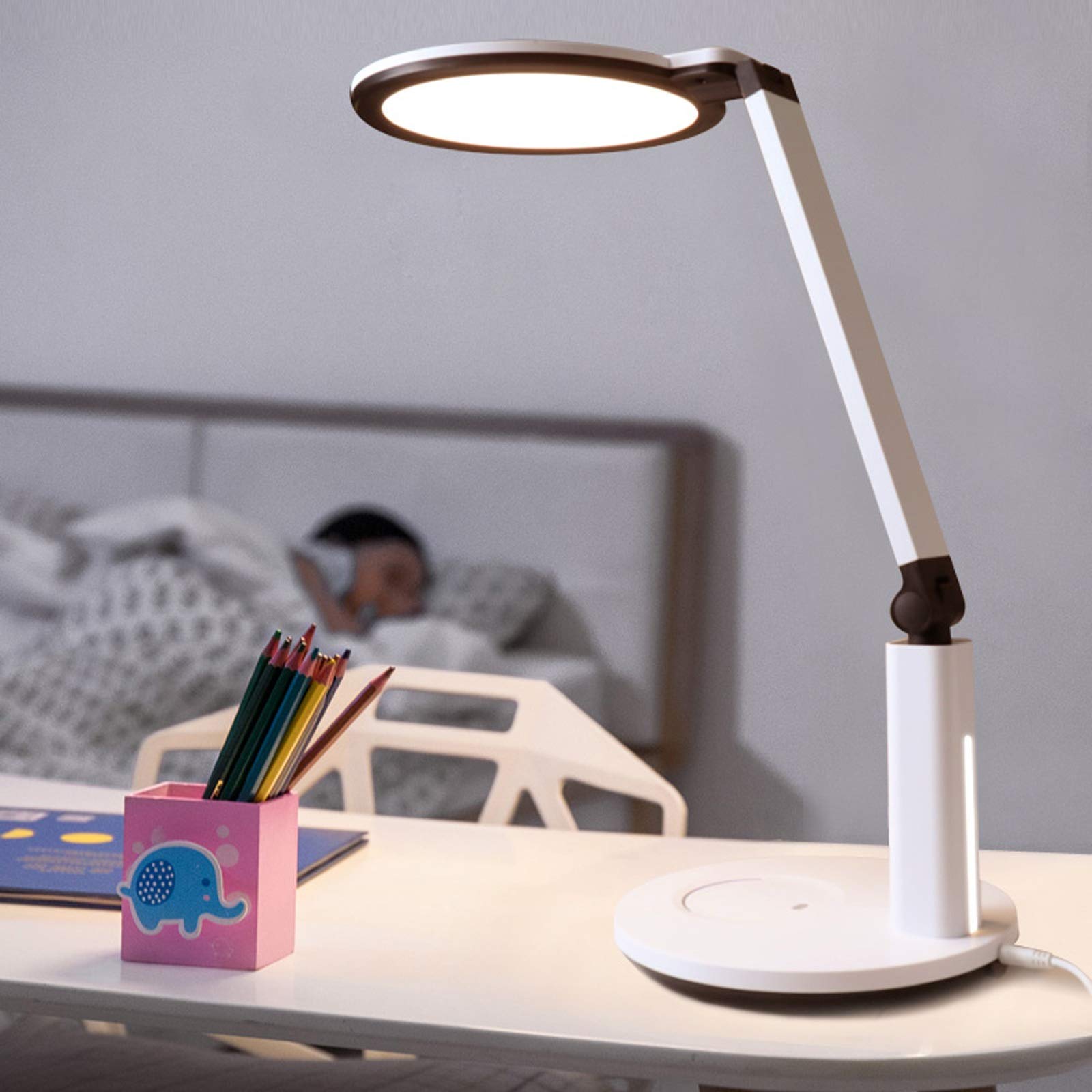 Lampa biurkowa Lampa biurkowa LED 18 W z 4 trybami kolorów Bezstopniowe ściemnianie Lampa stołowa ze sterowaniem dotykowym Lampa biurowa o dużej intensywności do czytania, nauki i nie tylko Ochrona