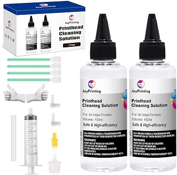 Printer Cleaning Kit for Epson, Printhead Cleaning Kit for HP, Inkjet Printer Head Cleaner for Canon, Printers Cleaner Printhead Cleaning Solution for Inkjet Print Head Cleaning Kits 200mL