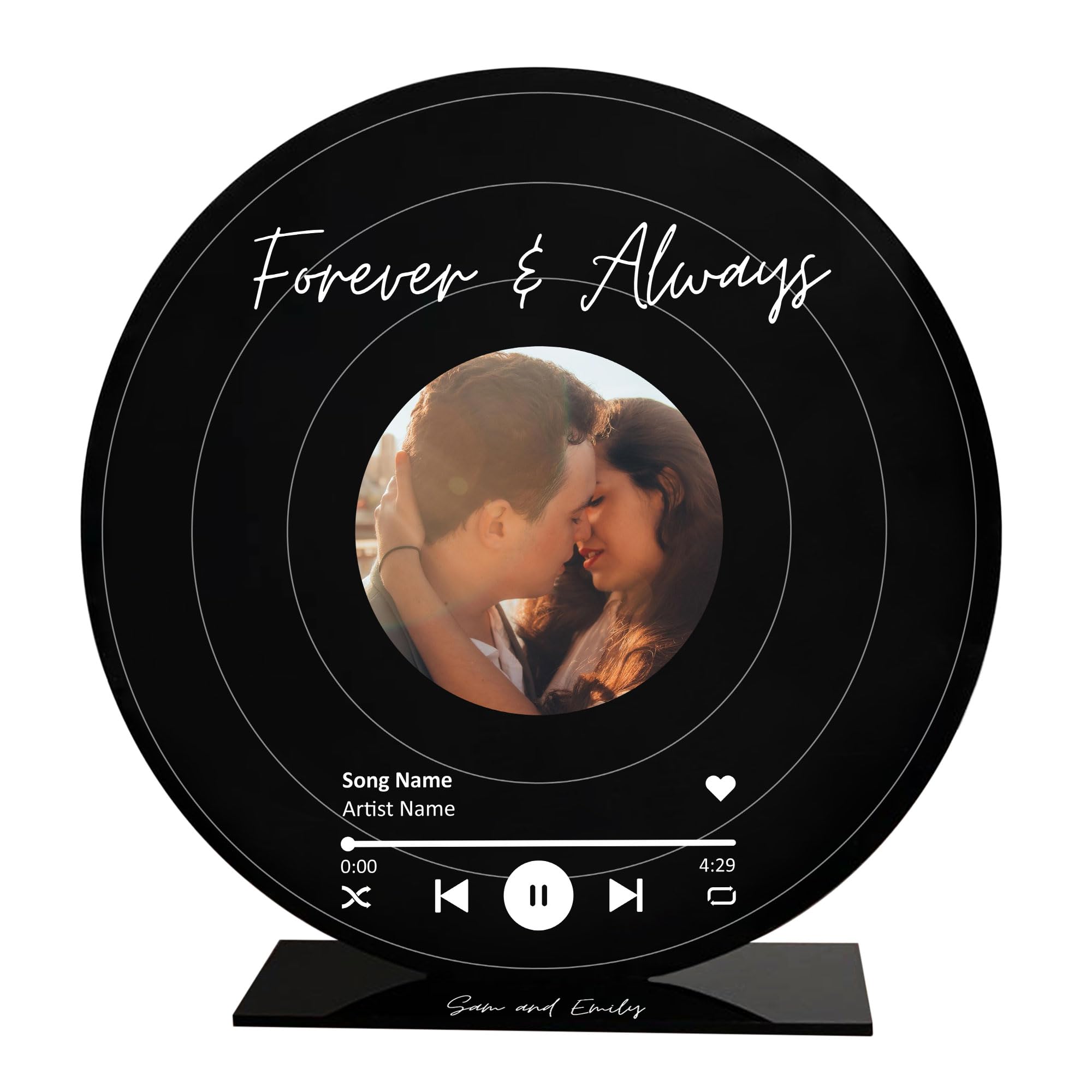 Red Ocean Personalised Anniversary For Her Him Photo Frame Forever And Always For Couple Husband Wife Christmas Birthday Romatic Him Her Keepsake