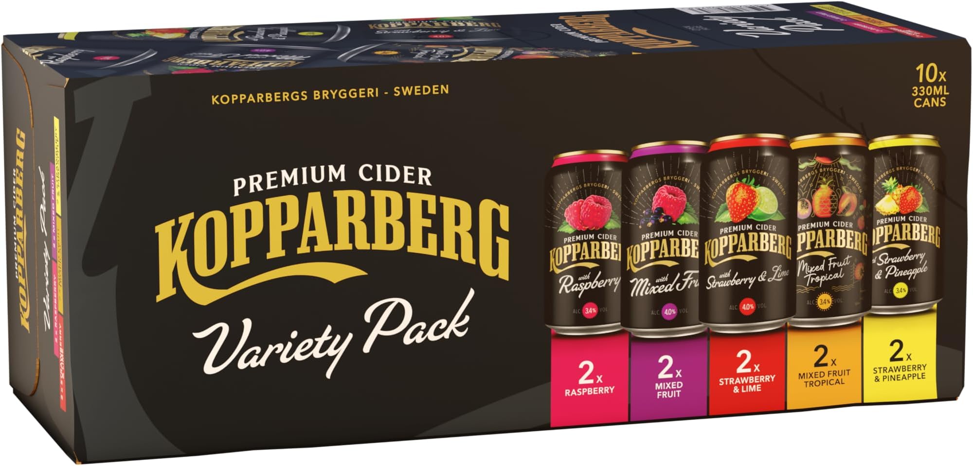 Kopparberg Fruit Cider Variety, 10 x 330ml