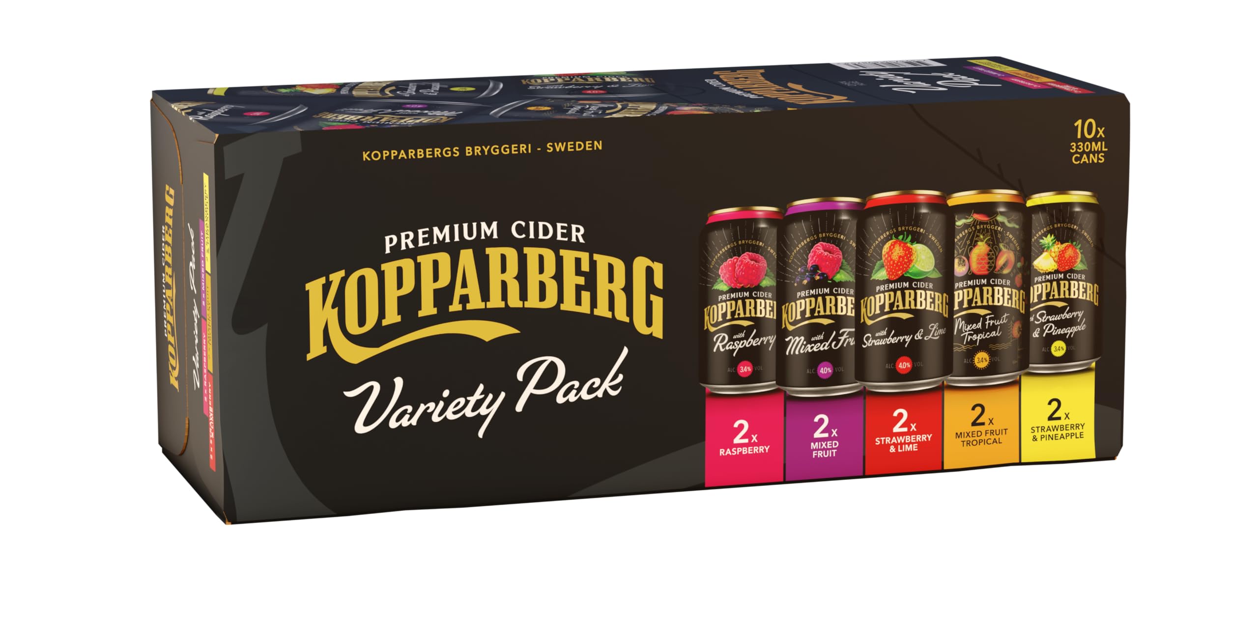 Kopparberg Fruit Cider Variety, 10 x 330ml