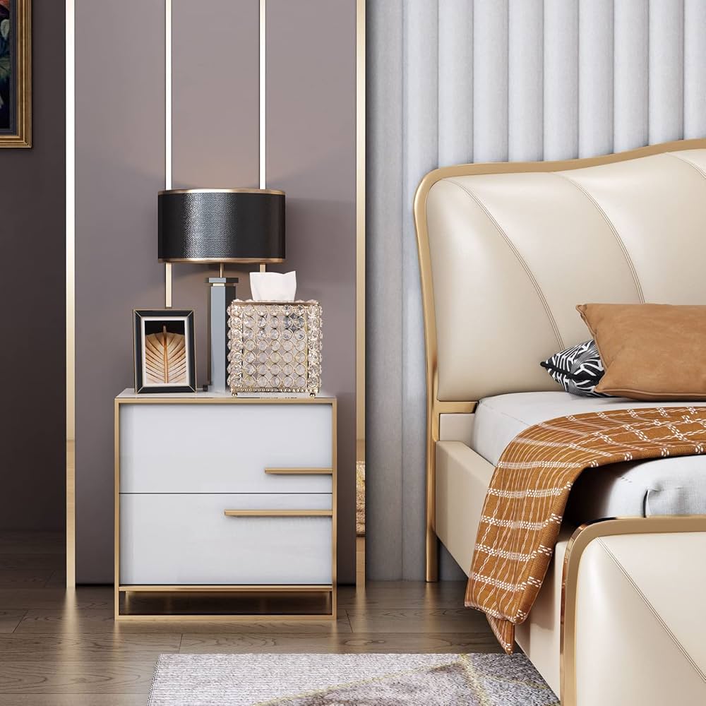 Ekirlin Resin Tissue Box Cover Square, White Flower Decorative Textures