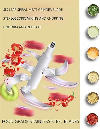 Miniatura 7 de Picadora de Carne Eléctrica de 5L, Máquina de Masa de Acero Inoxidable, Potente Máquina de Procesamiento de Alimentos de 500w, Modo de 5
