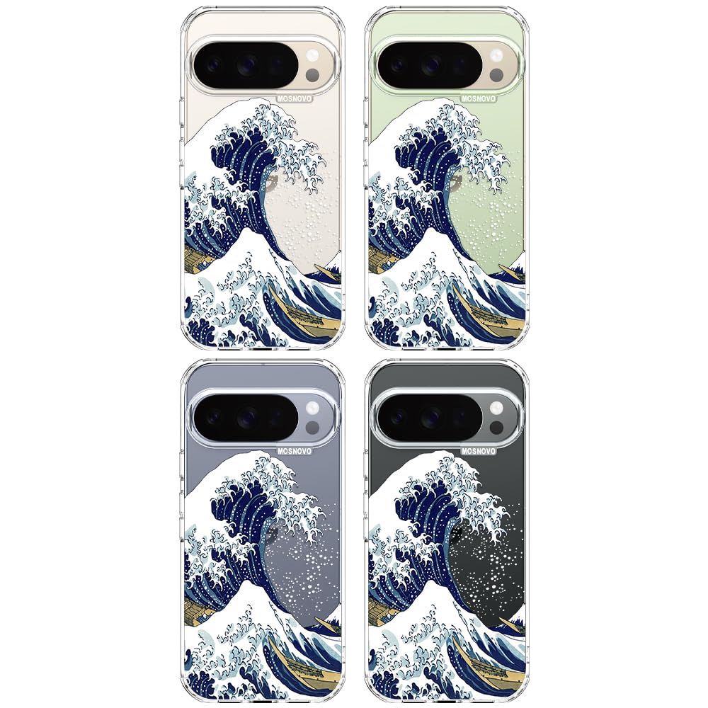 MOSNOVO Case for Google Pixel 10 & Pixel 10 Pro, [Buffertech 6.6ft Military-Grade Drop Protection] [Anti Peel Off Tech] Clear TPU Bumper Phone Case Cover Design - Cute Cherry — view 89