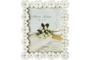 Delicate Licotom Silver Picture Frame with Crystals