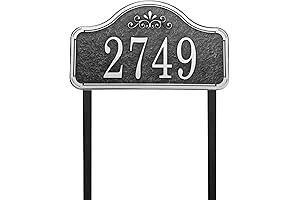 Custom House Number Plaque Sign for Yard - Address Sign Lawn Mounted