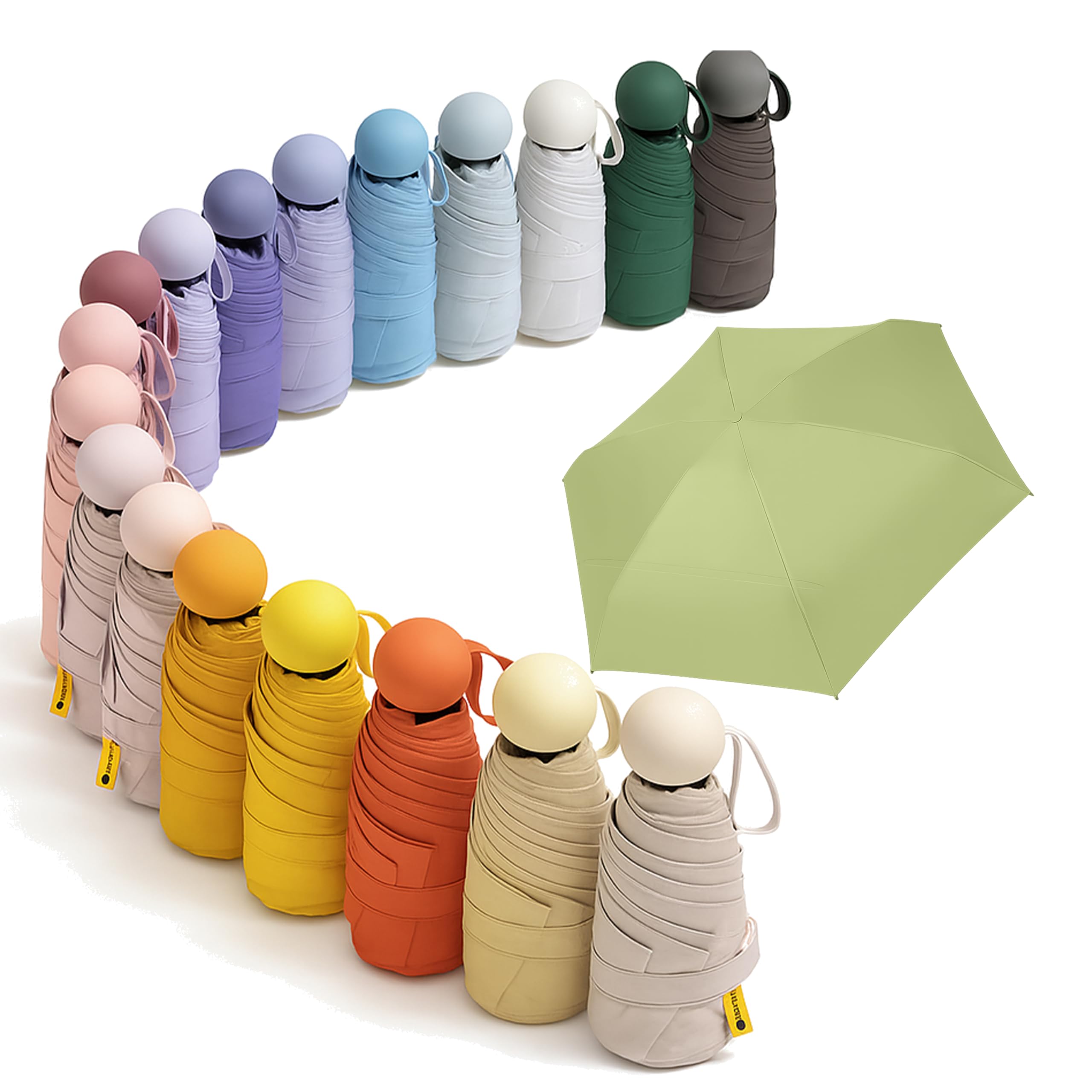 Ultra-Compact Mini Umbrella With Pouch – UPF 50+ Sun & Rain Protection, Lightweight 6-Rib Wind-Resistant Pocket Umbrella for Purse & Travel-image-32