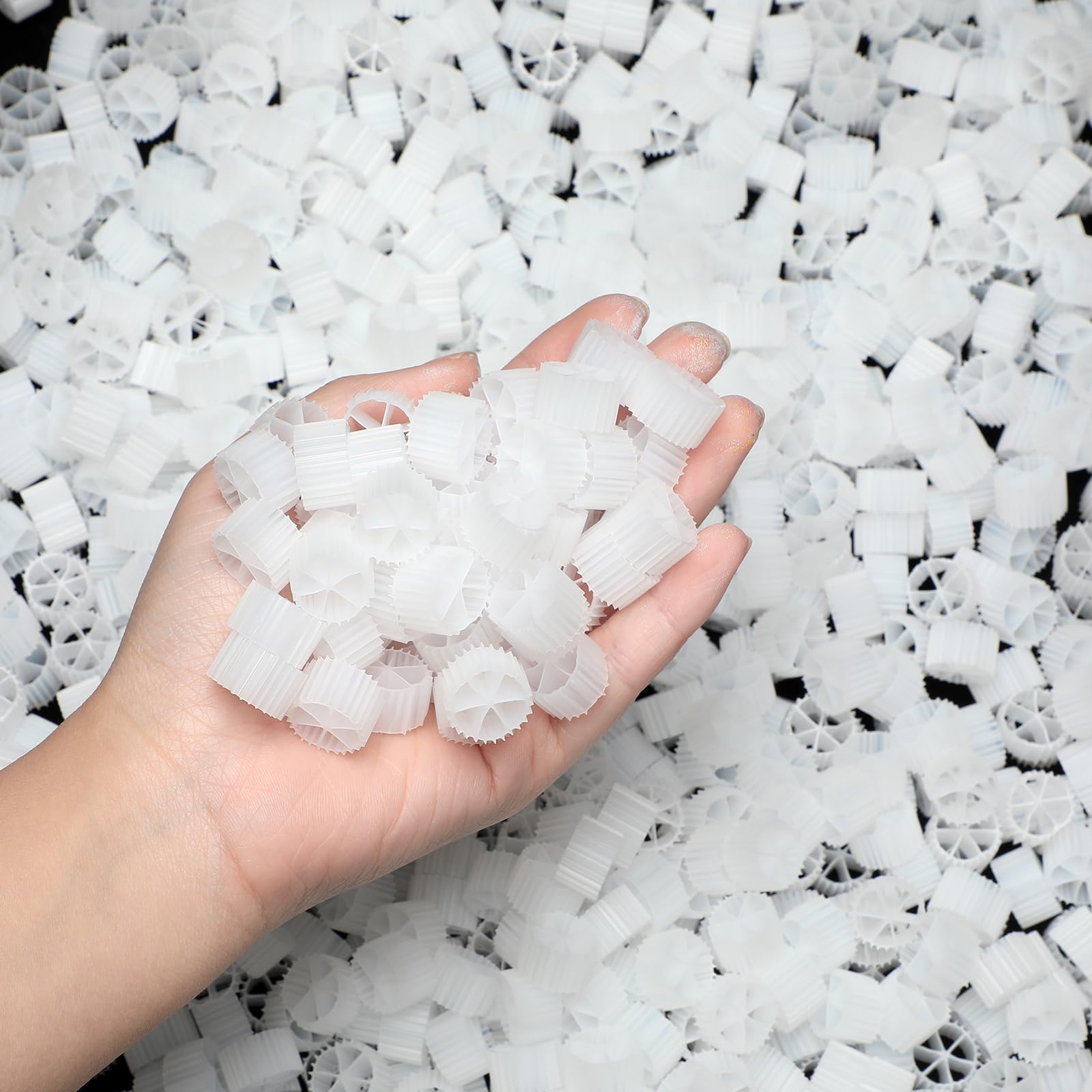 K2, filtro per acquario, reattore biofilm, reattore di ricambio in plastica, materiale biologico, per acquaponica, acquacoltura, idroponica, stagni e acquari, 2 kg