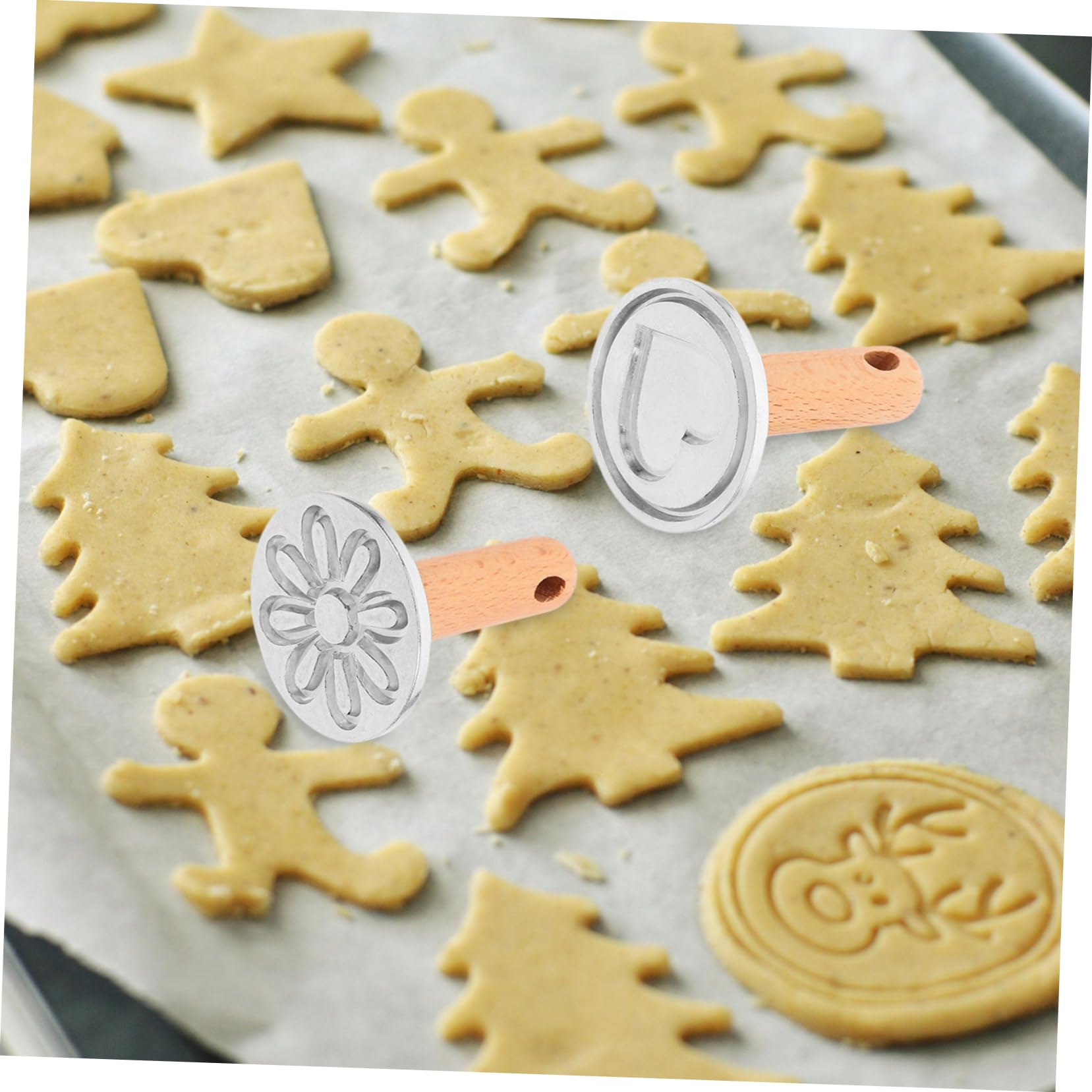 PRETYZOOM 8 Pièces Moule à Biscuits Des Biscuits Fournitures De Cuisson Coupe-biscuits à Biscuits Pour La Cuisson à Biscuits Moules à Biscuits Moule D'aluminium