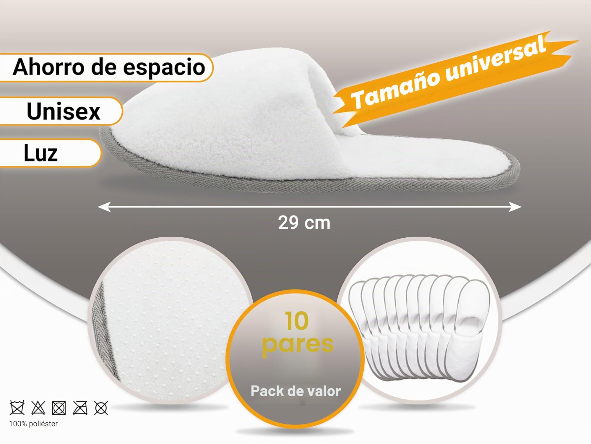 ZOLLNER 10 pares de zapatillas de viaje y hotel, antideslizantes, muy suaves, 506