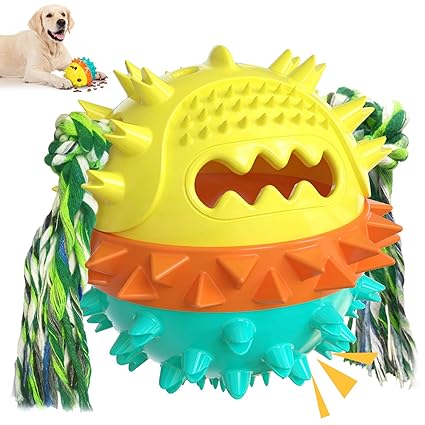 ENNOKEY Dog Chew Ball, Yellow