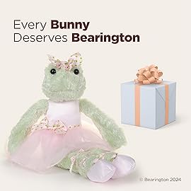 Bearington Collection Ballerina Themed Stuffed Animal - Ballet Doll - Dance Recital Gifts for Girls - Frog Pirouette - 14
