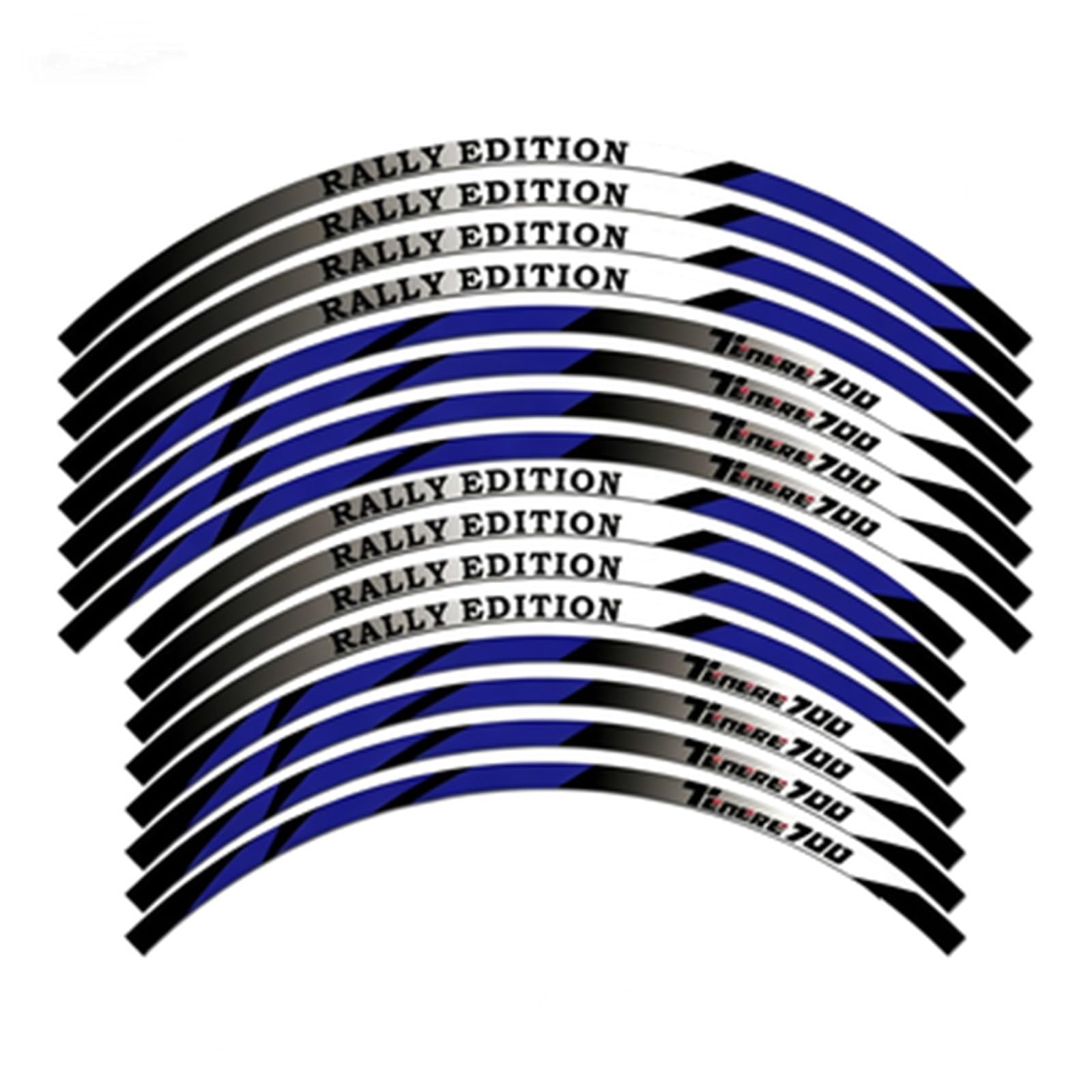 Motorcycle Wheel Stripes Sticker Rim Hub Reflective Decals for Yamaha for Tenere 700 18 and 21 Inch for TENERE700(Color1)