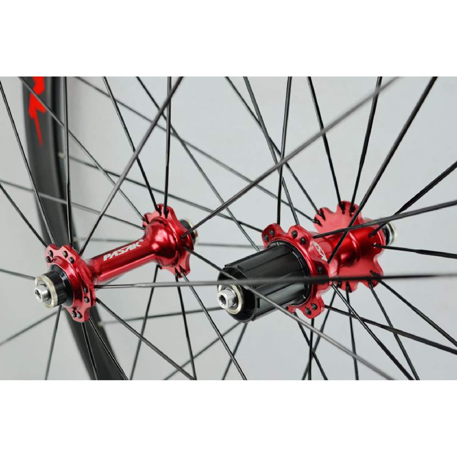 Juego de ruedas de bicicleta con freno V de 40 mm, 700C, llanta de aleación de aluminio para ciclismo de carretera, buje con rodamientos sellados, 24 orificios para 7, 8, 9 y 10 velocidades (Color: