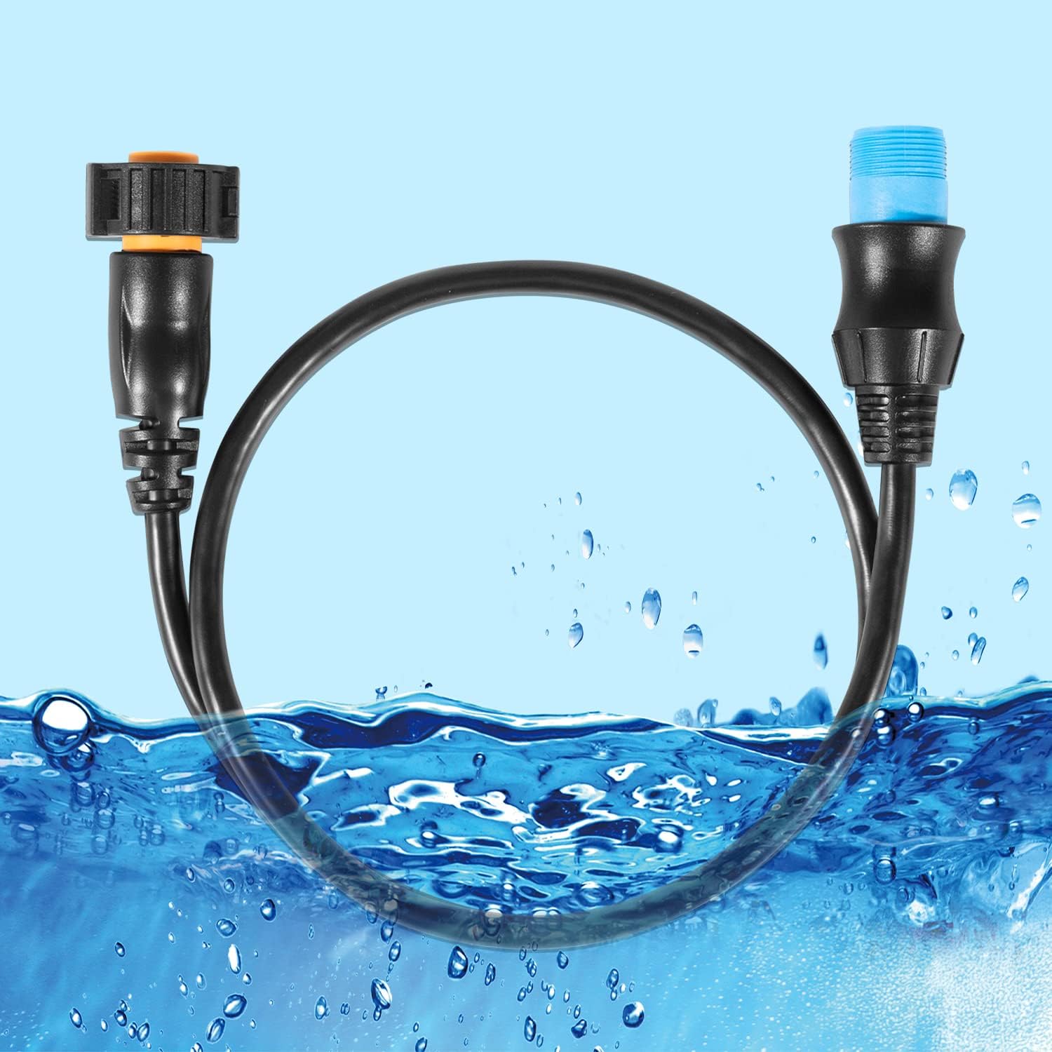 8-Pin Transducer to 12-Pin Sounder Adapter Cable with XID for Model # 18079194, Replace for Part Number # 010-12122-10