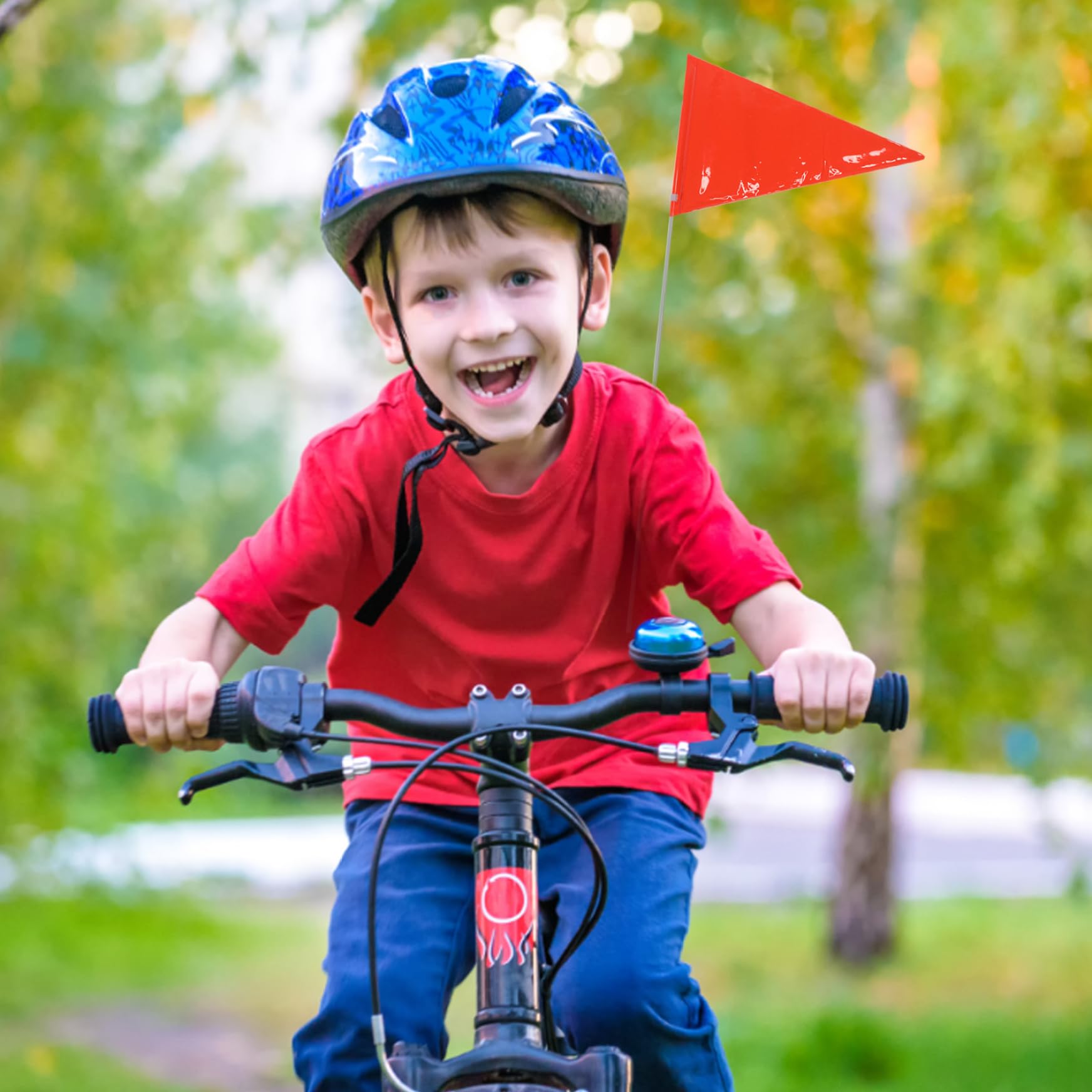 Vlag Voor Fiets | Hoge Zichtbaarheid Reflecterende Fietsvlag,Scheurvaste Intrekbare Wimpel Voor Golfkar Accessoires Buitenrolstoel En Scooter