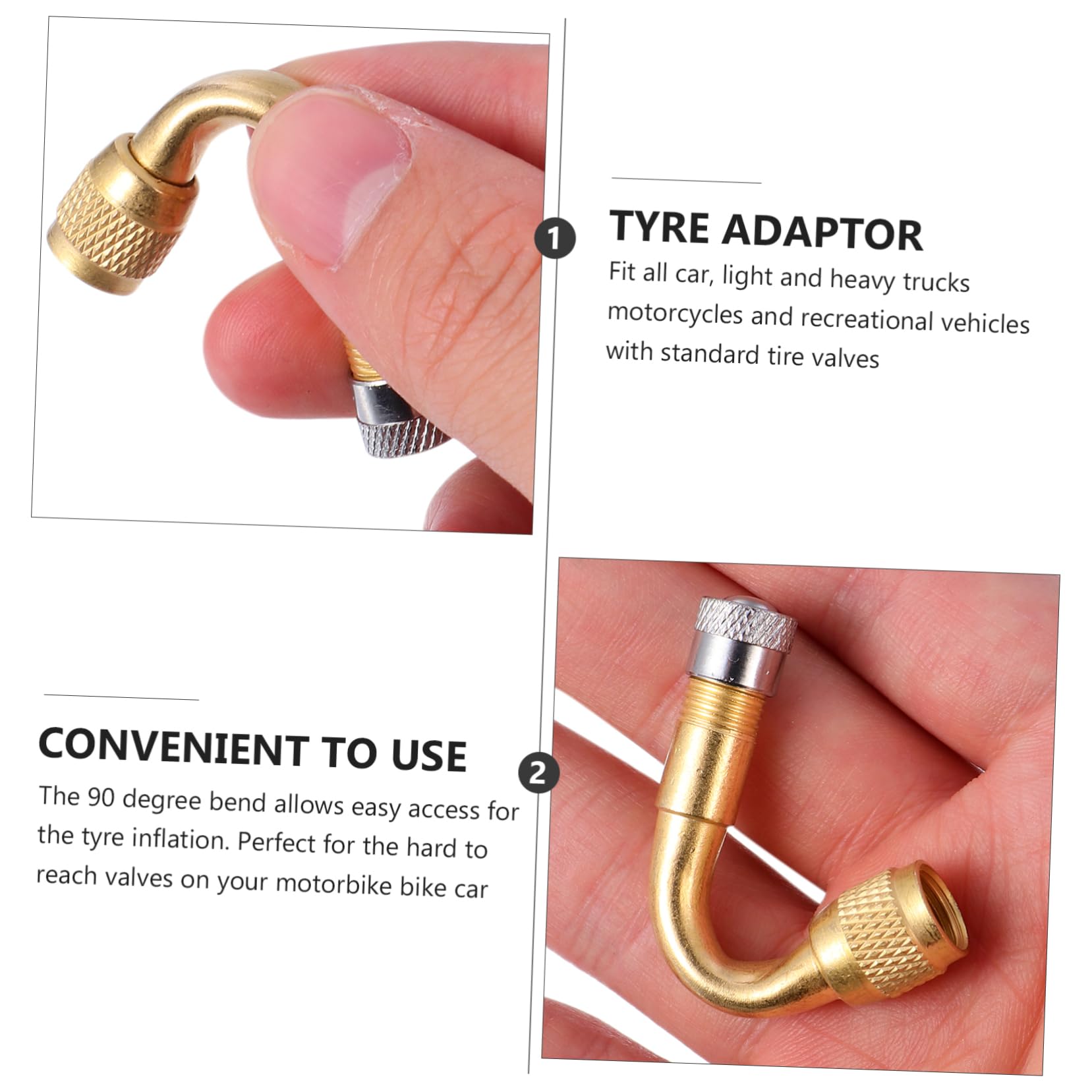 Set Of 3 Valve Extension, Tyre Valve Extension Angle Valve - View #4