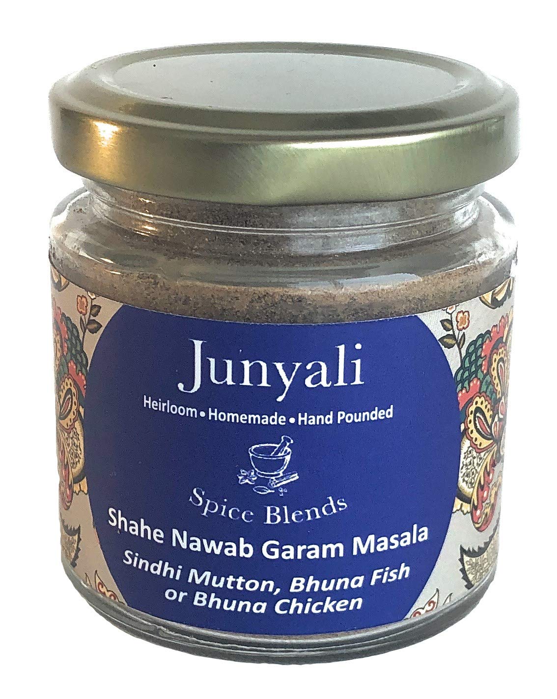 Cafe Junyali Shahe Nawab Garam Masala & Sawantwadi Garam Masala Combo - 50g (Pack of 2) for Authentic Indian Cuisine - Homemade Hand-Pounded Spices Blends - Pure Natural Organic 1