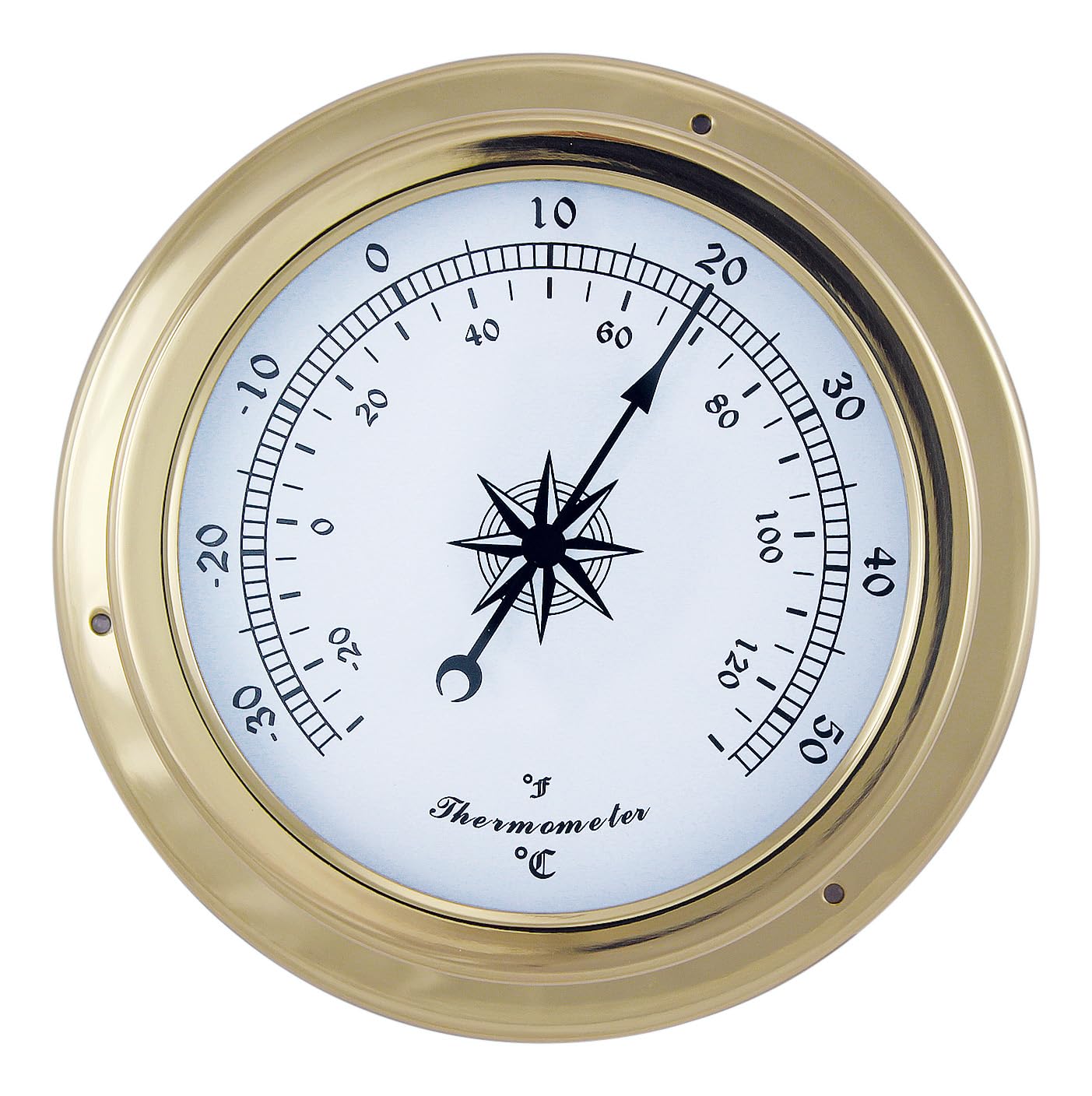 Thermometer Nautik Messing Ø=15cm Sea-Club