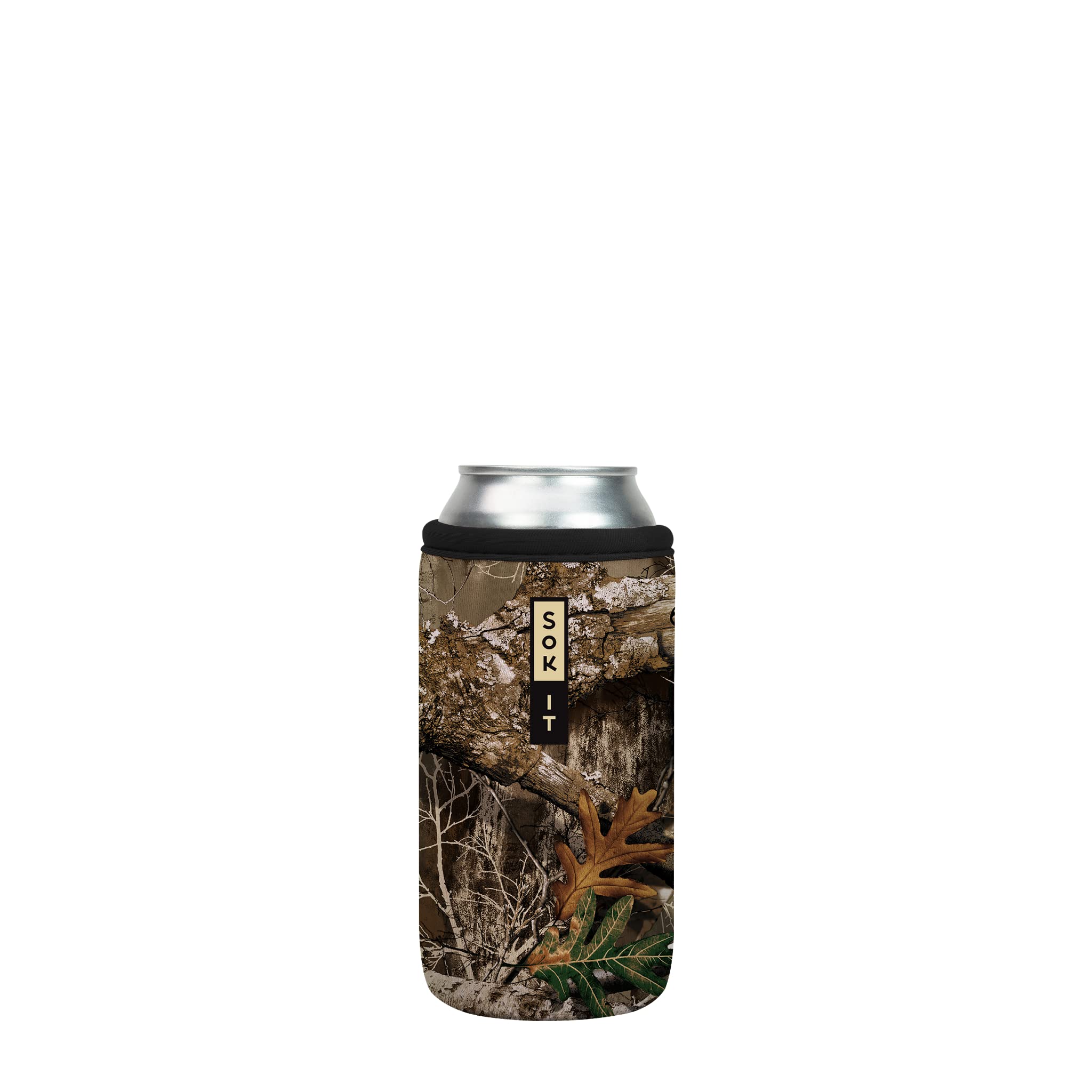 Sok It CanSok Sleeve for Beer & Soda Insulated Neoprene Cover (RealTree Edge Camouflage, 16oz Can Sleeve)