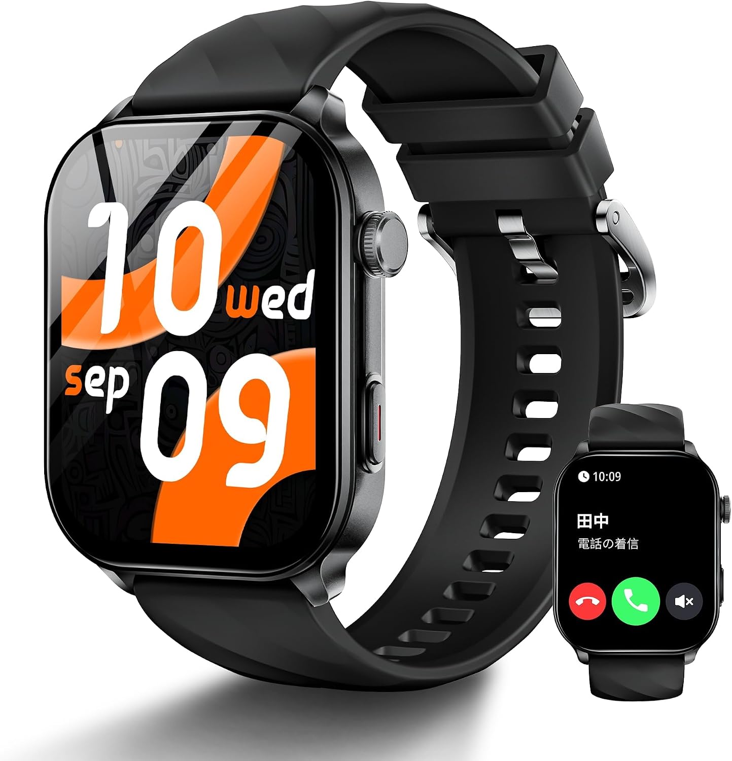 Powerun P1 Smartwatch - Fully Waterproof with GPS, 1ATM, 1.5-hour Charge, Compatible with iPhone/Android, 24/7 Sleep Monitoring, Bluetooth 5.3 Calling, Line & Message Notifications, 100+ Sports Modes, DIY Watch Face, Pedometer, Calorie Tracker, Weather, Phone Finder