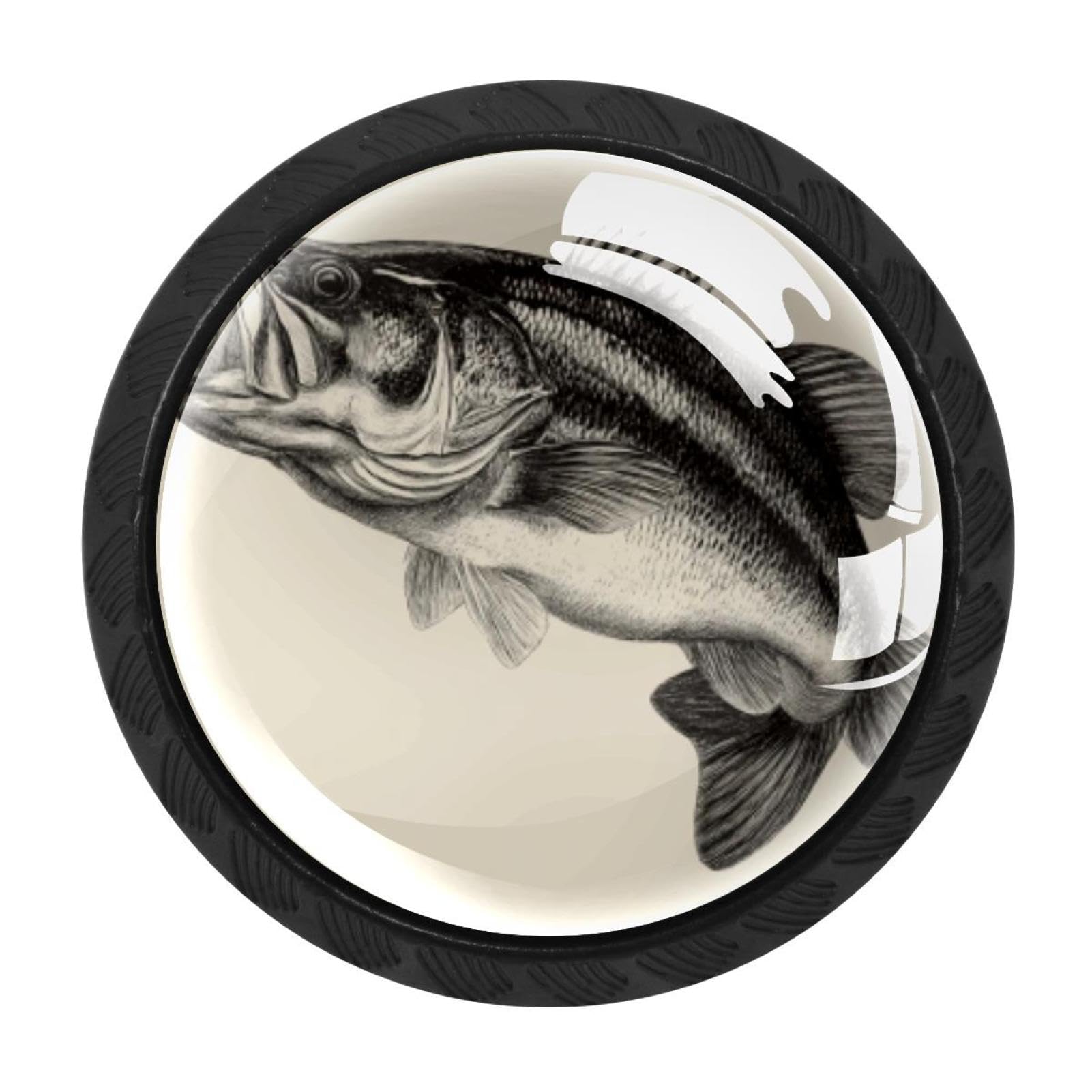 Chenzzzz Multicolored 08 4 Pack Bass Fish (3) Kitchen Cabinet Knobs Drawer Knobs Door Dresser Handles For Personalized Gifts Great For Any Occasion