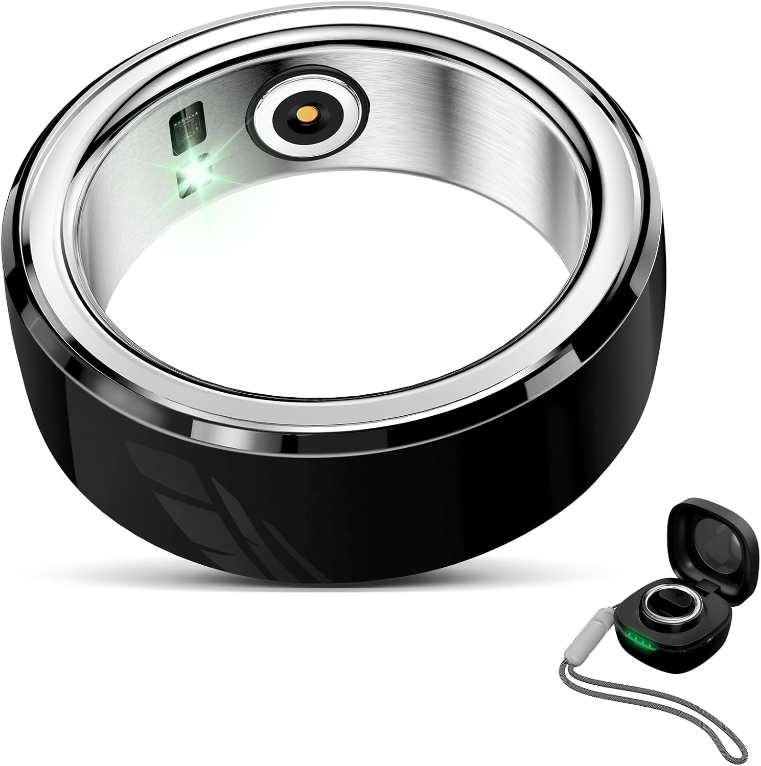 Smart Ring Fitness Tracker – Wearable Smart Health Tracker Sleep Heart Rate for Blood Oxygen for Men Women, IPX8 Waterproof Support 7 Days Battery Life (Black, 8) Smart Ring Fitness Tracker – Wearable Smart Health Tracker Sleep Heart Rate for Blood Oxygen for Men Women, IPX8 Waterproof Support 7 Days Battery Life (Black, 8)