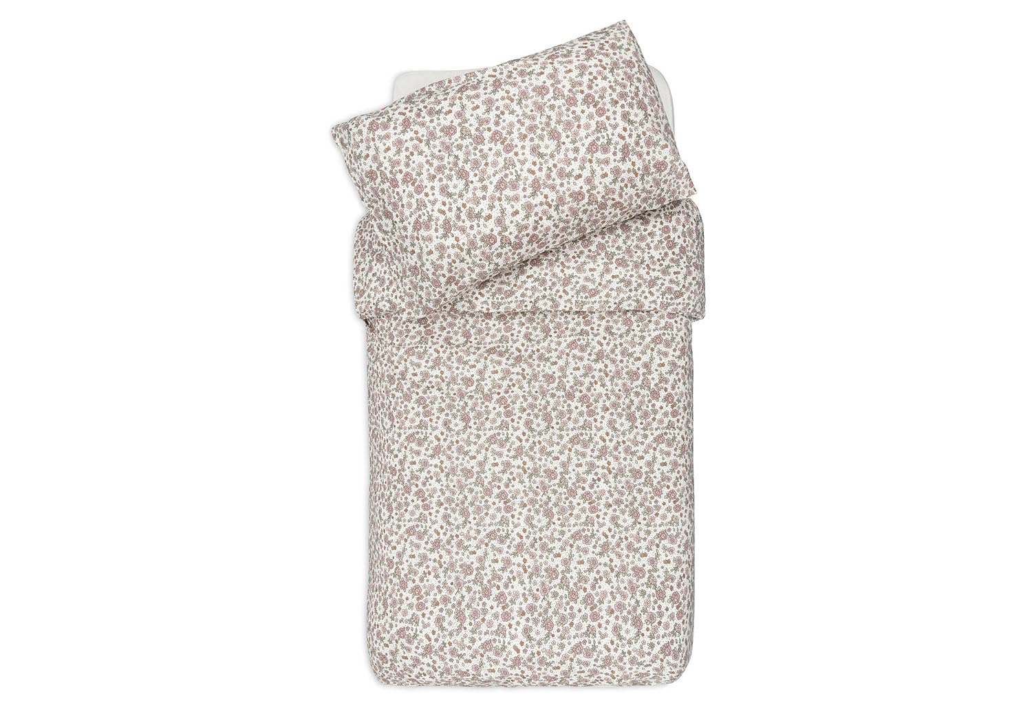 Jollein 003-005-67045 - Juego de Cama (100 x 140 cm + 40 x 60 cm), diseño de Flores Retro